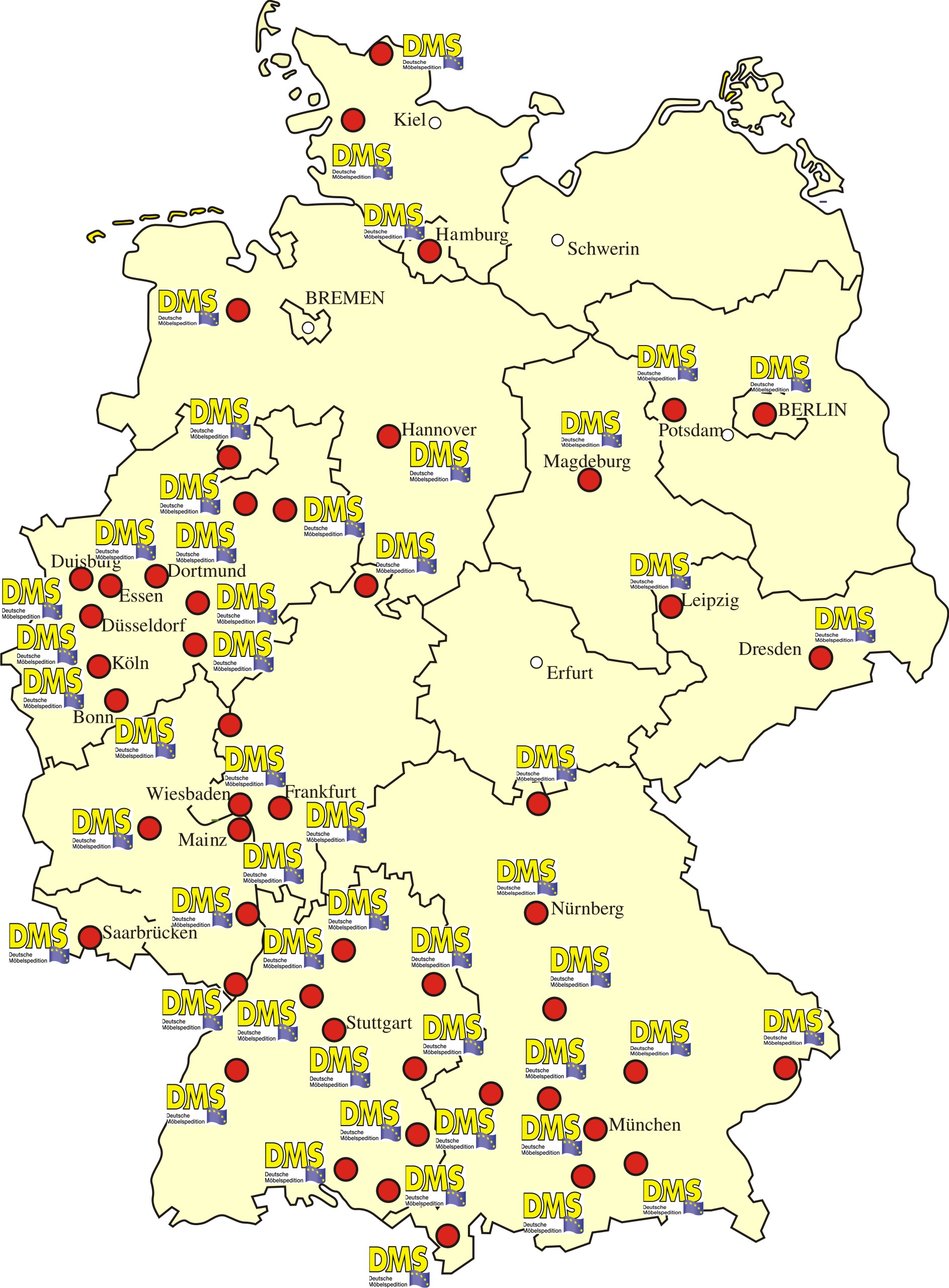 Otto Krosanke GmbH - DMS Standorte in Deutschland